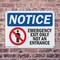 Signmission Exit Sign, Plastic, 10 in W, 7 in H, Emergency Exit Only Not An Entrance OS-2PACK-NS-P-710-L-11822 - alternate 5